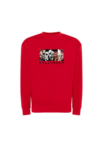 Червоний світшот з принтом "фільми жахів" на halloween (10920755563) ТiШОТКА (370188359)