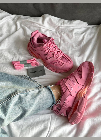 Рожеві всесезонні кросівки Vakko Balenciaga Track Pink