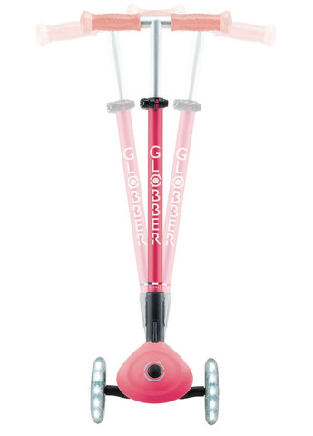 Самокат Elite рожевий світиться в темряві колеса з підсвіткою від 3х років до 50кг () Globber 839-110 (363820502)