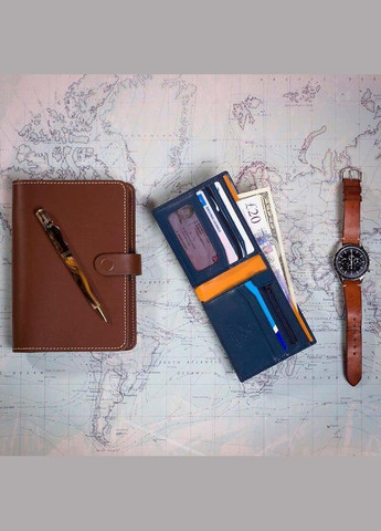 Портмоне мужское кожаное Pablo Black/Cobalt (PM101 BLK/BLUE) Visconti (324265365)