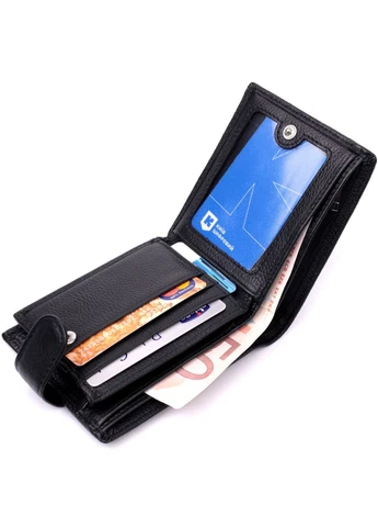 Чоловічий шкіряний портмоне 11,3х9,5х2 см st leather (288048494)