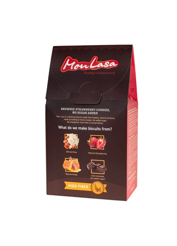 Печиво брауні полуниця безглютенове 120г MonLasa (370388460)