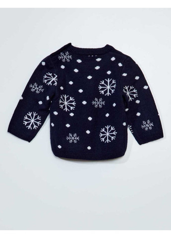 Темно-синій джемпер демісезон,темно-синій в білі візерунки, Kiabi