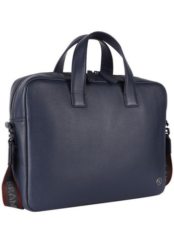 Сумка мужская через плечо кожаная портфель для документов А4 планшет в дорогу для телефона Синий 34327 Brampton London (331862439)