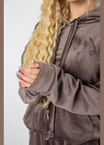 Спортивний костюм жіночий велюровий вільного крою чорний розмір L (sku_241R2001-20) Ager (316319304)