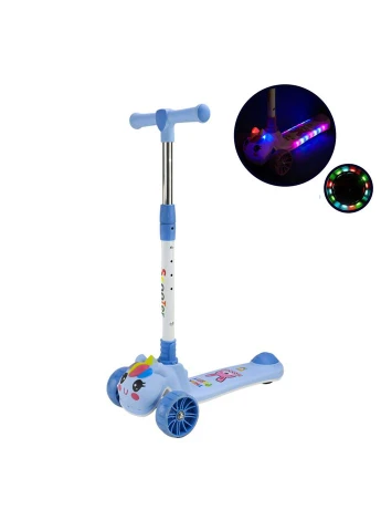 Дитячий самокат триколісний SC2619(Blue) колеса PU, з музикою та світлом SC2619(Blue) Extreme (393184647)