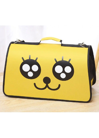 Сумка переноска складная конструкция для животных кошек собак с вентиляцией ремнем размер М 42x30x21 см (477348-Prob) Желтая Unbranded (296619454)