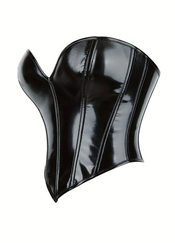 Сексуальний лаковий корсет топ (КОРС-ЛАК-ТОП-ВИР-ЧОР) Vakko (334098098)