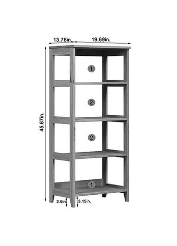 Стелаж кухонний з дерева Розворт 5 охра (СТА-501704) No Brand (327865633)