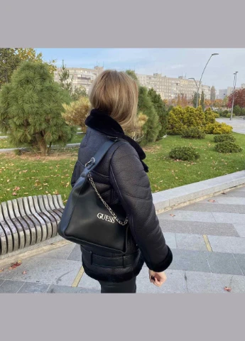 Жіноча міні сумочка клатч на чорне плече з ланцюжком екошкіра No Brand (298997841)