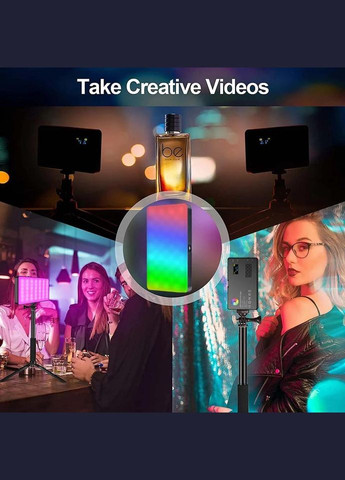 Кольорова студійна LED лампа | заповнювальне RGB-відеосвітло для фото- і відеозйомок BTFOOR RGB-CL120 LED No Brand (293246291)