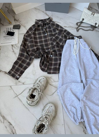 Костюм рубашка в клетку и брюки No Brand (346814685)