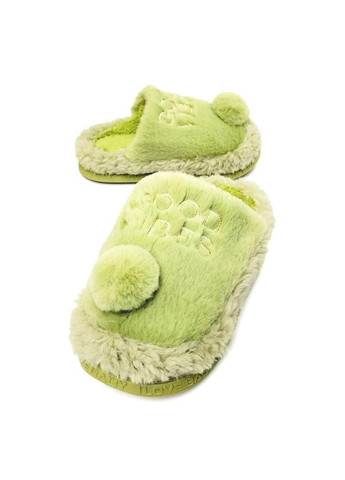 Зеленые домашние тапочки детские корифей зеленые g-61 No Brand