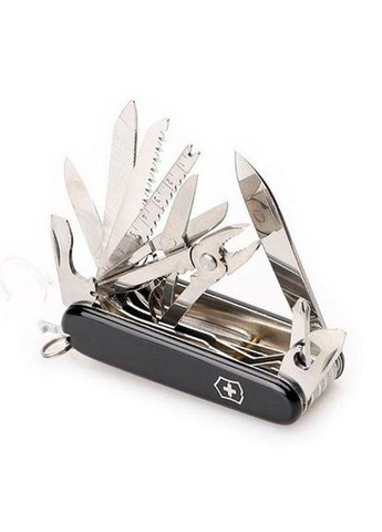 Комплект нож SwissChamp Black 1.6795.3 + Чехол с фонариком Police Victorinox (317305809)