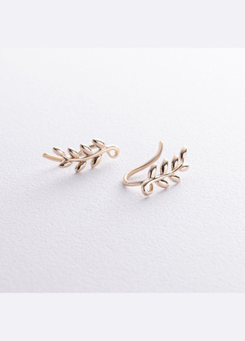 Сережки - клаймбери Гілочки у жовтому золоті с08556 Oniks (266411407)