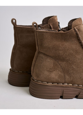 Зимние ботинки зимние замша шерсть ALLSY с молнией из натуральной замши