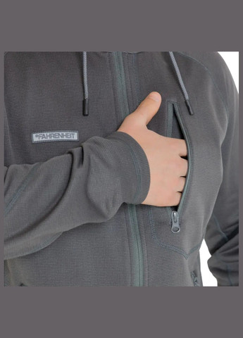 Серая демисезонная куртка hardface full zip hoody grey Fahrenheit