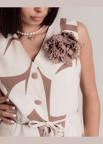 Костюм жіночий літній молочно-бежевий (жилет, штани) Samsara (329693023)