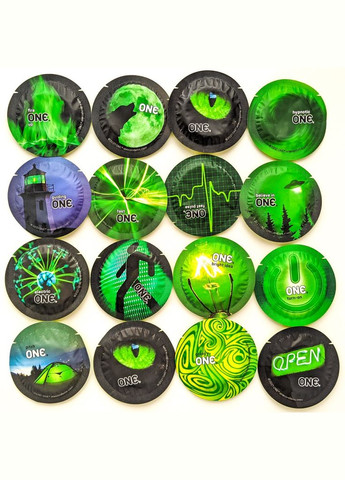 Набір флуоренцетних презервативів Glowing Pleasures світяться у темряві (ціна за упаковку, 100 шт) One (372511264)