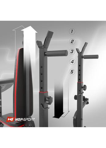 Скамейка тренировочная HS-1075 Pro с партой Скотта Hop-Sport (365718047)