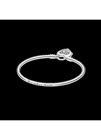 Срібний браслет-бангл Пандора "Любов - основа сім'ї" 597101 Kabluchka (355347548)