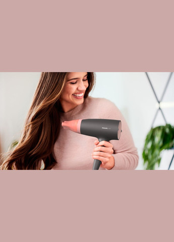 Фен 3000 Series, 2100Вт, 3 режими, іонізація, хол. обдув, чорно-рожевий Philips (324228726)