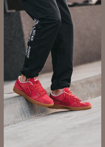 Красные демисезонные кроссовки мужские nike sb dunk low red | найк сб данк низкие красные красные No Brand