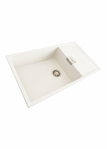 Гранитная мойка для кухни 8650 DIAMOND матовая (белая) Platinum (336932381)