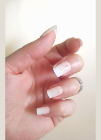Накладные ногти с клеем 24 False Nail Tips Airbrush French Manicure Нюдовый 24 шт. Royal (292128878)