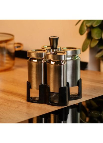 Органайзер набор Condiment Set для специй на подставке с 4 баночки по 120 мл No Brand (361309612)