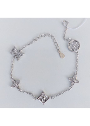 Браслет из серебра женский LOVE со вставками 17,5+3 см No Brand (355921877)