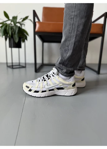 Белые летние кроссовки nike p-6000 white black найк п-6000 No Brand