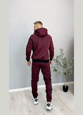 Спортивний костюм унісекс з капюшоном adidas бордовий No Brand (353848843)