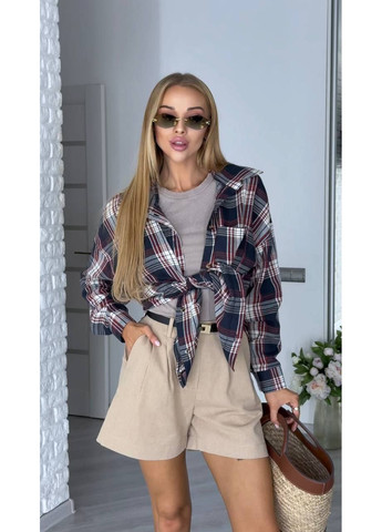 Жіноча сорочка оверсайз з фланелі MonCher (352709629)