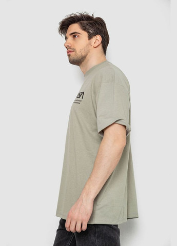 Оливковая футболка мужская с принтом черная размер l (sku_244r2125) с коротким рукавом No Brand