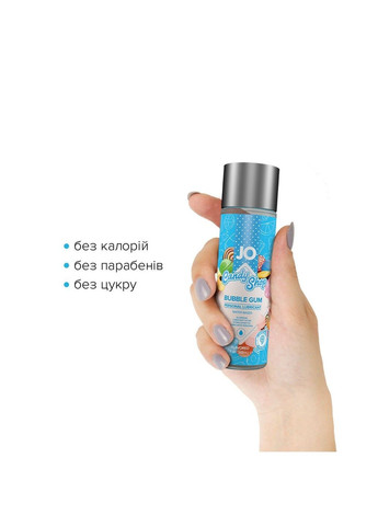 Лубрикант на водной основе H2O Candy Shop - Bubblegum (60 мл) со вкусом жвачки, без сахара и парабенов Jo (330643964)