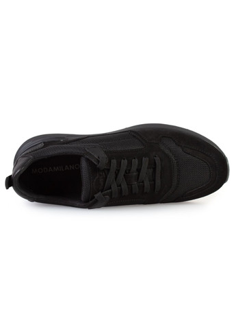 Черные демисезонные кроссовки мужские бренда 9200454_(3) ModaMilano