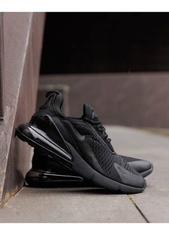 Чорні всесезонні nike air max 270 triple black (копія) No Brand
