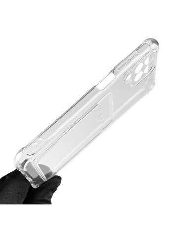 Чехол для Galaxy M33 5G SM-M336B с бронь углами с карманом для карточек k-pop самсунг м33 прозрачный Samsung (366020815)