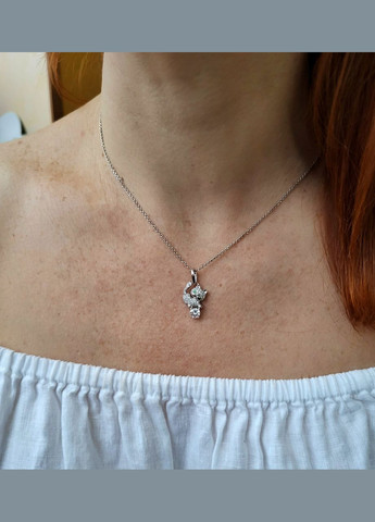 Срібна підвіска підвіс Кошеня з Зеленими очима срібло 925 проби Родоване 3171р 2.00г No Brand (306743089)