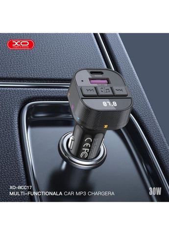 FM Transmitter BCC17 Smart Bluetooth MP3 A+C Dual Port PD30W Car Charger XO (362914827)