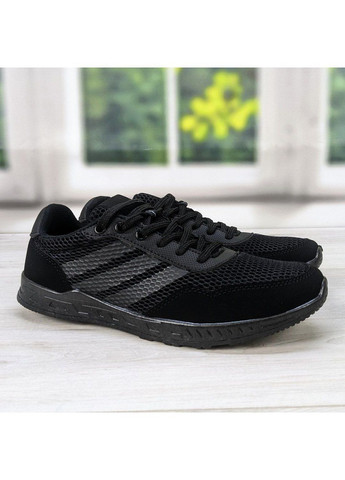 Черные летние кроссовки мужские летние сетка Bromen