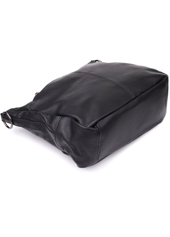 Сумка крос-боді через жіноче плече з натуральної шкіри середня Чорний 38361 Vintage (355245204)