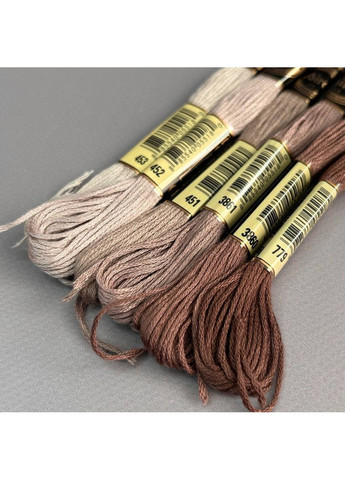 (6 шт по 8м) Набір муліне Airo (нитки для вишивання) - капучино мікс (453-779) Plus-plus (352746449)