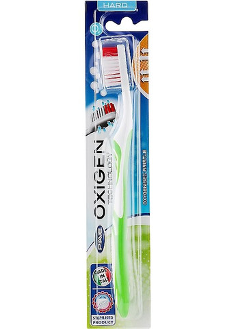 Зубна щітка "Oxigen", жорстка, салатова Зубная щетка "Oxigen", жесткая, салатовая (2-934625) Piave (369795316)