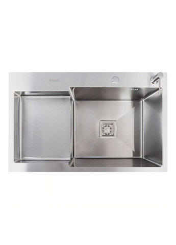 Кухонна мийка нержавійка CM 78*50C R Handmade з поглибленою полицею (3,0/0,8) Valeso (343051722)