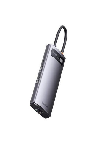USBC адаптер Adapter Metal Gleam Series 7in1 Type-C To HDMI*2 + USB3.0*3 + PD + RJ45 Baseus (277634830)