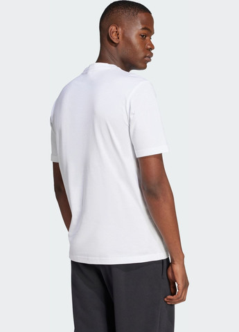 Белая футболка essentials big logo adidas