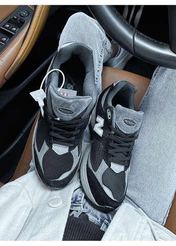 Чорні Осінні кросівки чоловічі new balance 2002r black white нью беланс 2002r No Brand