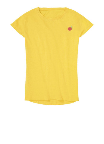 Желтая всесезон пижамка девочке футболка + шорты Pepperts